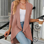Open Front Cardigan Long Sleeve Knit Sweater Outwear