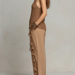 Bohemian Style Openwork Knit Loose Vest