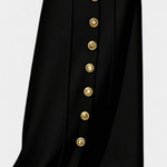 Ada Front Button Casual Skirt with Side Pockets