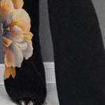 High Waisted Loose Flower Print Pants Trousers