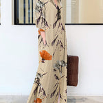 Long Sleeve Long Shirt Dress Printed Contrast Loose Plus Size Maxi Dresses