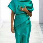 Loose Short Sleeves Pleated Solid Color Maxi Dresses