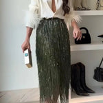Party Crasher Feather Trim Long Sleeve Button Up Loose Blouse