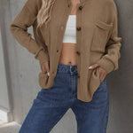 Casual V-neck Solid Color Blouse