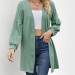 Solid Knit Soft Long Sleeve Open Front Lightweight Knit Cardigans