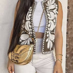 Sleeveless Embroidered Jacket
