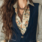 Retro Striped Deep V-neck Slim-fit Vest