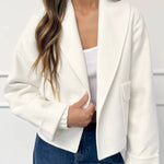 Short lapel wool coat