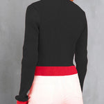 Heart Pattern Color Block Sweater