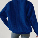 Nadorine Cable Knit Drop Shoulder Sweatshirt