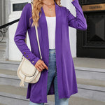 Lightweight Open Front Cardigans Long Sleeve Casual Soft Drape Knit Cardigan