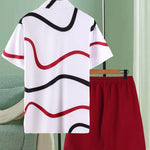 KZZ Short-Sleeve Polo Shirt and Elastic-Waist Shorts