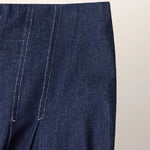 High Waisted Loose Pleated Split-Joint Jean Pants Bottoms