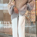 Casual Sequined V-neck Sweater