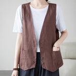 Sleeveless Vest Jacket Casual Loose Women's Waistcoat