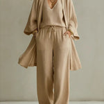 Isabelle | Casual 3-Piece Linen Loungewear Set