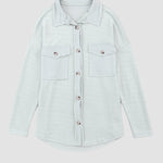 Solid Color Long Sleeve Jacket Casual Pocket Knitted Outerwears