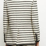 Foster Striped Dickey Jacket in Ivory Black