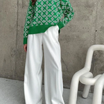 Chic on-trend Jacquard Sweater