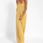 Two-piece Halterneck Tie Sleeveless Long Dress and Irregular Cardigan Set