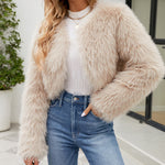 Faux Fur Warm Short Jacket Coat