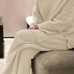 Fashion Rib Knitted Striped Suits