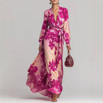 Aurora Sinclair | Floral Chiffon Maxi Dress For Women