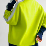Long Sleeves Contrast Color Split-Joint High Neck Hoodies&Sweatshirt Sweatshirt Tops Tops