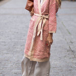Long Two-tone Kimono Coat