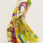 Silk Skirt and Skirt in Multi