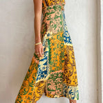 Sexy Print Bandage Backless Halter Printed Dress Dresses