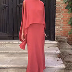 Soft Two-Piece Set Multiwears Versatile Irregular Top and Elegant Dress