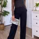 Timeless Pleated Wide-Leg Dense Silk Trousers