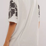Floral Print Loose Round Neck Short Sleeve T-shirt