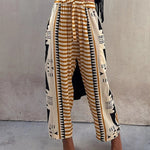 Summer Printed Harem Pants Mid-rise Casual Pants