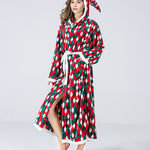 Witcher Pajamas Flannel Hooded Hat Connecting Color Robes