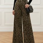 Urban Leopard Patchwork Wide Leg Pants