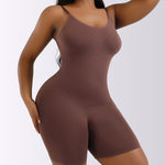 Tummy Control Bodysuit Mid Thigh Butt Lifter Body Shaper Shorts