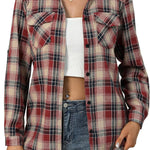 Nadorine Checked Shirt Women's Long Sleeve Costume Blouse (DE Only)