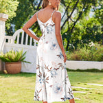 Zeagoo Womens Maxi Dress Spaghetti Strap Casual Printed Dress