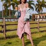 Nadorine Women Midi Dress Bohemian Beach Cover Up Dress