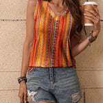 Zeagoo Women's Tank Tops Loose Fit Casual V Neck Boho Shirts