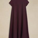 Loose Short Sleeves Pockets Solid Color Round-Neck Maxi Dresses