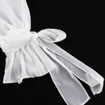 Flared Sleeves Skinny Gauze Pleated See-Through Solid Color Split-Joint Square-Neck Maxi Dresses