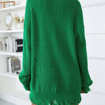 Nadorine Drop Shoulder Ripped Distressed Sweater Dress for Women Casual Summer Vacation 2026