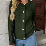 Nadorine Women's Comfy Button Down Knit Cardigan (US Only)