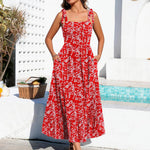 Nadorine Maxi Dress with Pockets Spaghetti Strap Sundress
