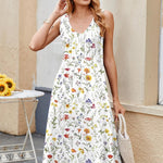 Nadorine Casual Dress Sleeveless Midi Swing Tank Sundress