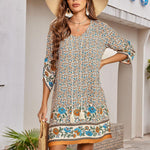 Nadorine Summer Dresses Women's Bohemian Flower Dress (DE Only)