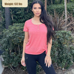 Womens Tops Short Sleeve Summer Henley Shirts